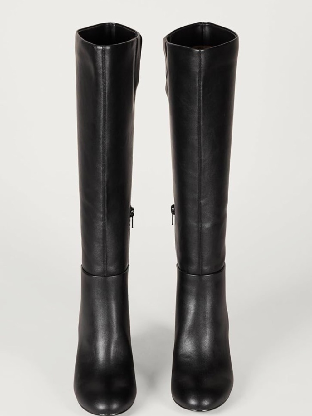 Amazon Essentials Tall Black Boots Chunky 3" Block Heel, Women's 7 Wide 7W